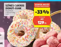 ALDI Színes cukros donut-fánk ajánlat