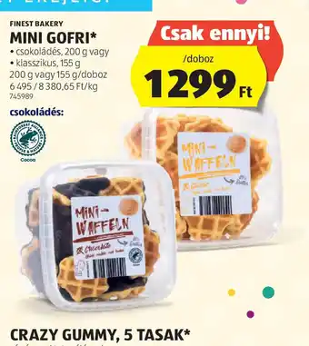 ALDI Finest Bakery Mini Gofri ajánlat