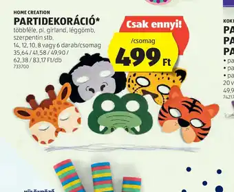 ALDI Home Creation Partidekoráci ajánlat