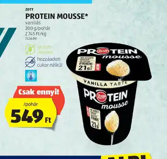 ALDI Zott Protein Mousse ajánlat