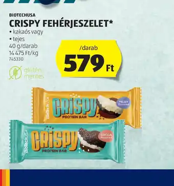 ALDI BioTechUSA Crispy Fehérjeszelet ajánlat