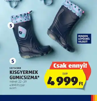 ALDI Licy & Dan Kisgyermek Gumicsizma ajánlat