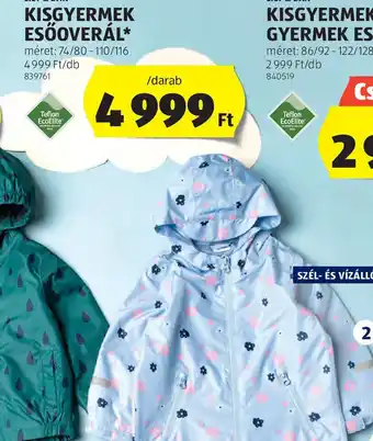 ALDI Lily & Dan Kisgyermek Esőoverál ajánlat