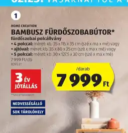 ALDI Home Creation Bambusz Fürdőszobabútor ajánlat