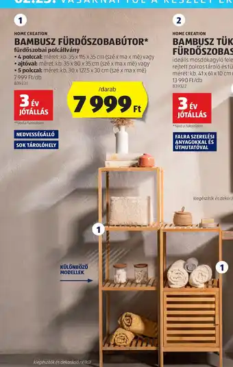 ALDI Home Creation Bambusz Fürdőszobabútor ajánlat