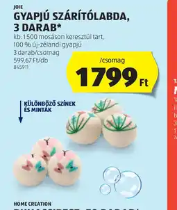 ALDI Gyapojú szárítlabda, 3 darab ajánlat