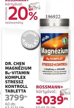 Rossmann Dr. Chen magnézium b6-vitamin komplex ajánlat