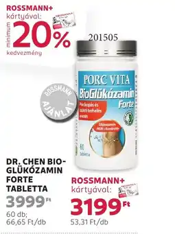 Rossmann Dr. Chen bio- glükozamin forte tabletta ajánlat