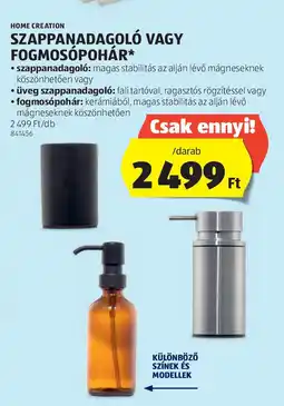 ALDI Home Creation Szappanadagoló vagy fogmosópohár ajánlat