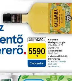 Tesco Kalumba Madagaszkár gin ajánlat