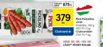 Tesco Pick Pickolino virsli ajánlat