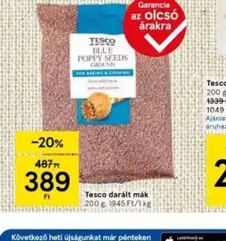 Tesco Tesco darált mák ajánlat