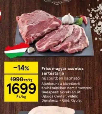 Tesco Friss magyar csontos sertéskaraj ajánlat