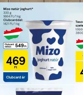 Tesco Mizo natúr joghurt ajánlat