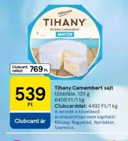 Tesco Tihany Camembert sajt ajánlat