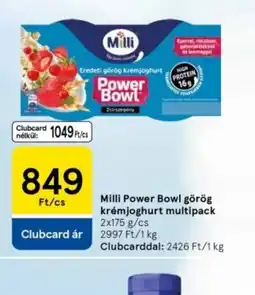 Tesco Milli Power Bowl görög krémjogghurt multipack ajánlat