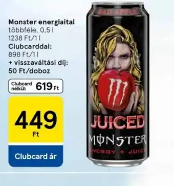 Tesco Juiced Monster Energyital ajánlat