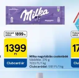 Tesco Milka Nagytáblás Csokoládé ajánlat