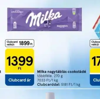 Tesco Milka Nagytáblás Csokoládé ajánlat