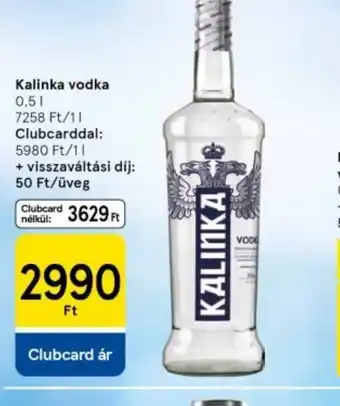 Tesco Kalinka vodka ajánlat