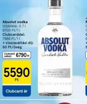 Tesco Absolut Vodka ajánlat