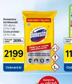 Tesco Domestos törlőkendő ajánlat