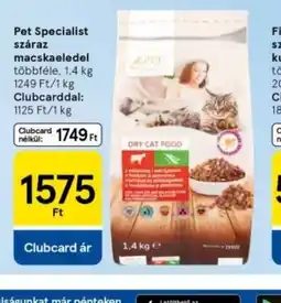 Tesco Pet Specialist száraz macskaeledel ajánlat