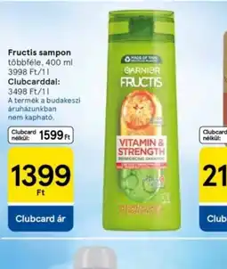 Tesco Garnier Fructis Vitamin nélkül: Strength sampon ajánlat