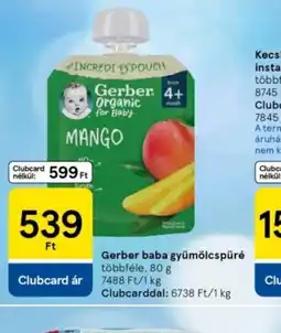 Tesco Gerber baba gyümölcspüré ajánlat