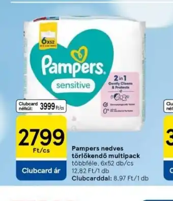 Tesco Pampers Sensitive Nedves Törlőkendő Multipack ajánlat