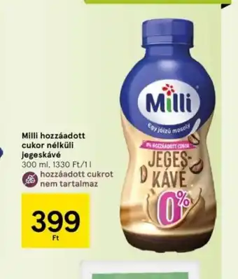 Tesco Milli Hozzáadott Cukor Nélküli Jegeskávé ajánlat