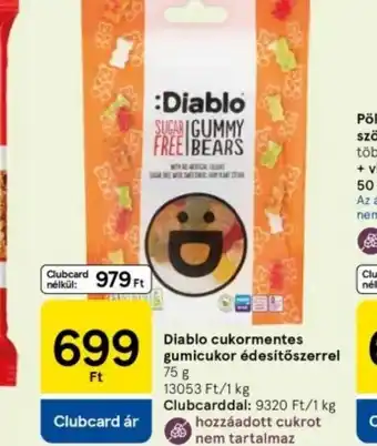 Tesco Diablo cukormentes gumicukor édes App Store-bóltőszerrel ajánlat