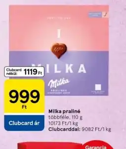 Tesco Milka praliné ajánlat