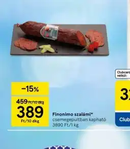 Tesco Finonim szalámi ajánlat