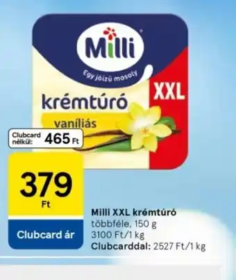 Tesco Milli XXL krémtúr vaníliás ajánlat