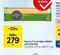 Tesco Hearty Food tojás nélküli száraztészta ajánlat