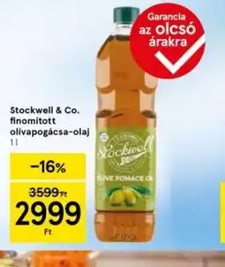 Tesco Stockwell & Co. finomított olívapogácsa-olaj ajánlat