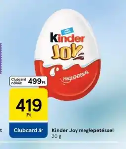 Tesco Kinder Joy meglepetéssel ajánlat