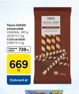 Tesco Tesco töltött ostyarudak ajánlat