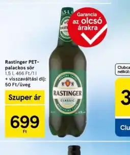 Tesco Rastinger PET-palackos sör ajánlat