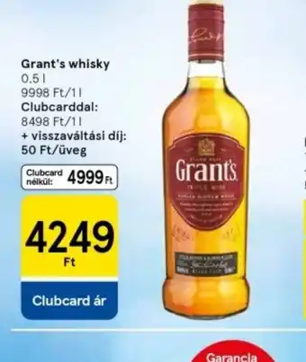 Tesco Grant's Whisky ajánlat