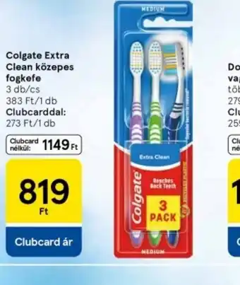 Tesco Colgate Extra Clean közepes fogkefe ajánlat