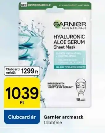 Tesco Garnier Hyaluronic Aloe Serum Sheet Mask ajánlat