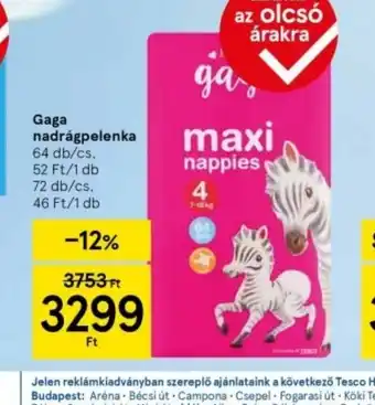 Tesco Gaga Maxi Nappies ajánlat