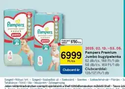 Tesco Pampers Premium Jumbo bugyipelenkák ajánlat