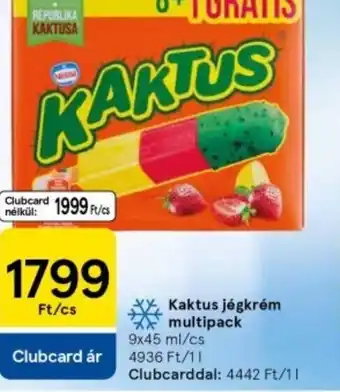 Tesco Kaktus jégkrém multipack ajánlat