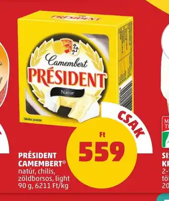 PENNY Président Camembert ajánlat