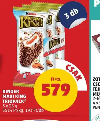 PENNY Kinder Maxi King Triopack ajánlat