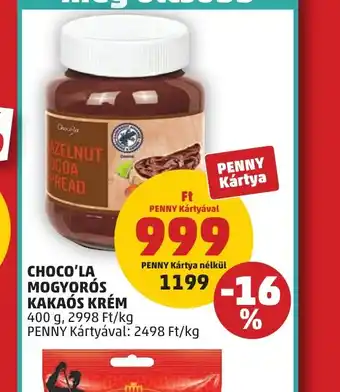 PENNY Choco'la Mogyors Kakas Krém ajánlat