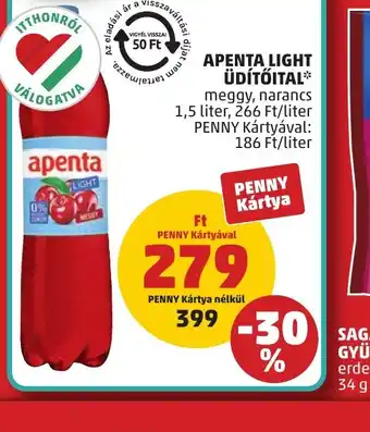 PENNY Apenta Light üd GYÜMÖLCSTEA erdei gyümölcs ízű 349tőital ajánlat